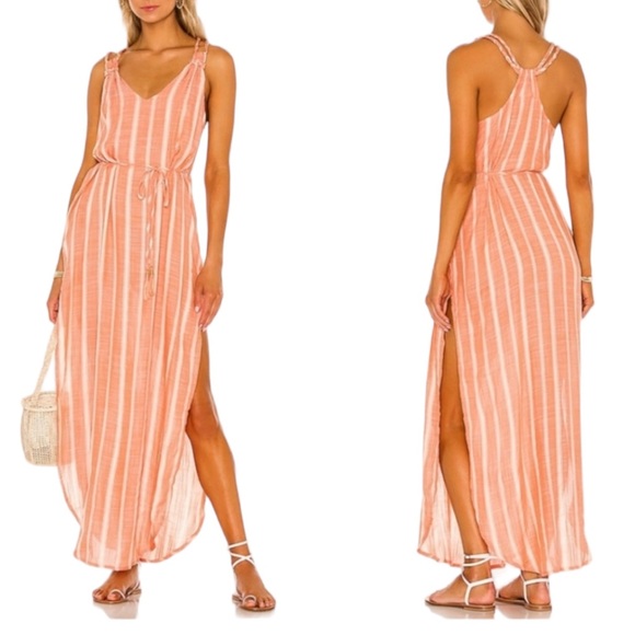 NWOT L*SPACE Nicola Coverup Poolside Striped Maxi Dress. Size XS - Picture 1 of 13